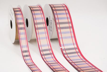 Rot und Marine Karoband mit schwarzen Akzenten Set_AI